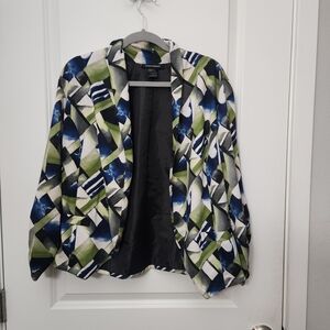 5/$30 Ashley Stewart Multicolor Abstract Blazer